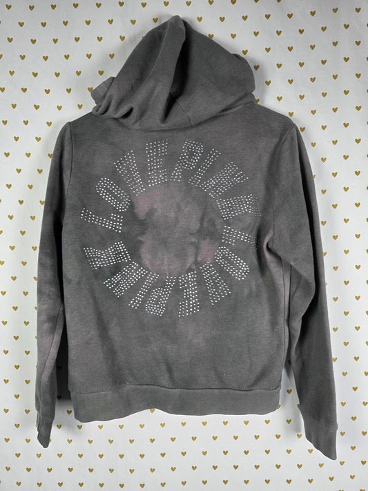 Victorias Secret Pink BLING Rhinestone LOVE  Hoodie Jacket Tye Dye MEDIUM