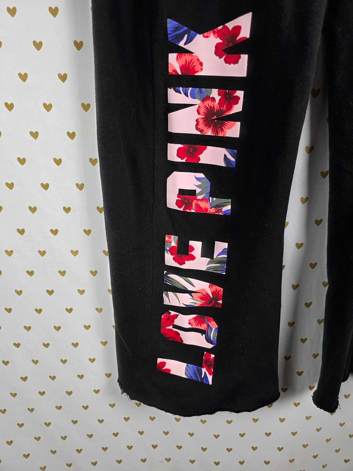 Victorias Secret PINK LOVE FLORAL HAWAIIAN Boyfriend Joggers Diaper Butt XS