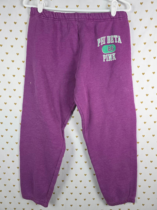 Victorias Secret PINK PHI BETA PINK Vintage Y2K Joggers Sweatpants Sweats XS