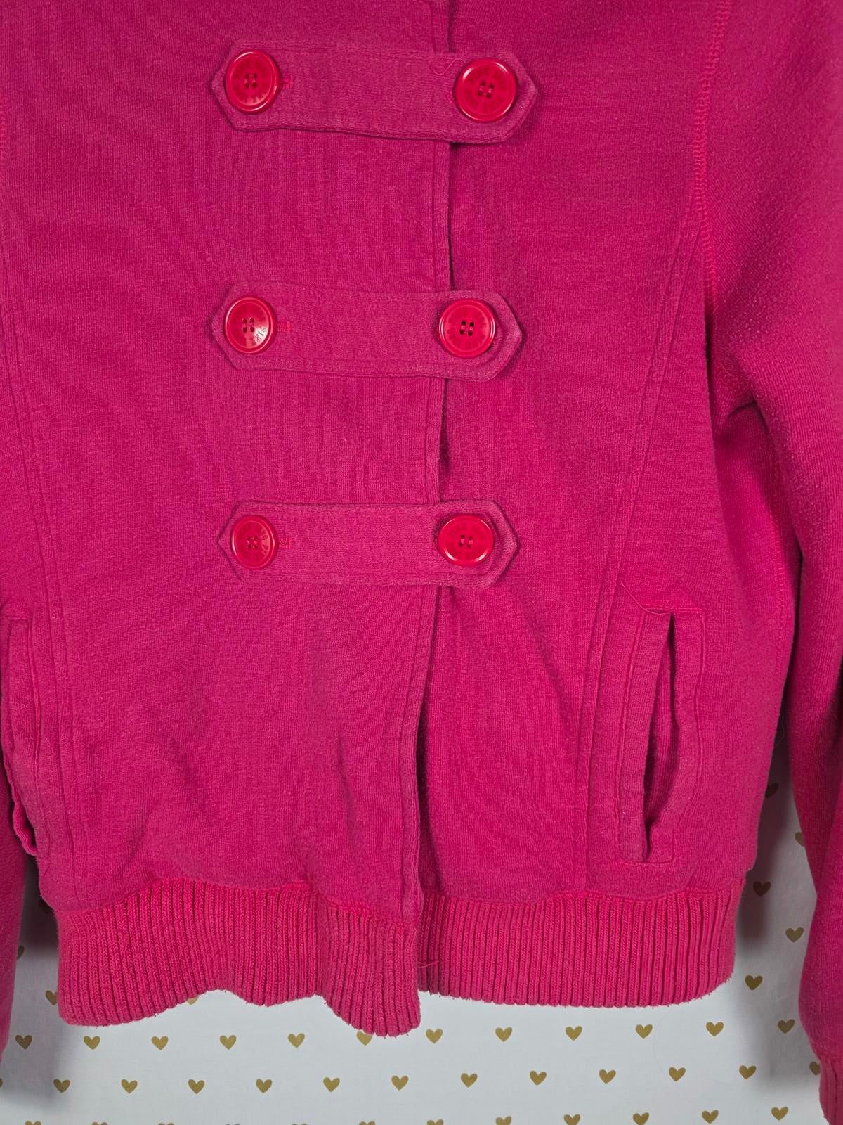 Victorias Secret Pink GRAIL FUR Lined LOVE Hoodie Double Breasted Y2K VTG jacket