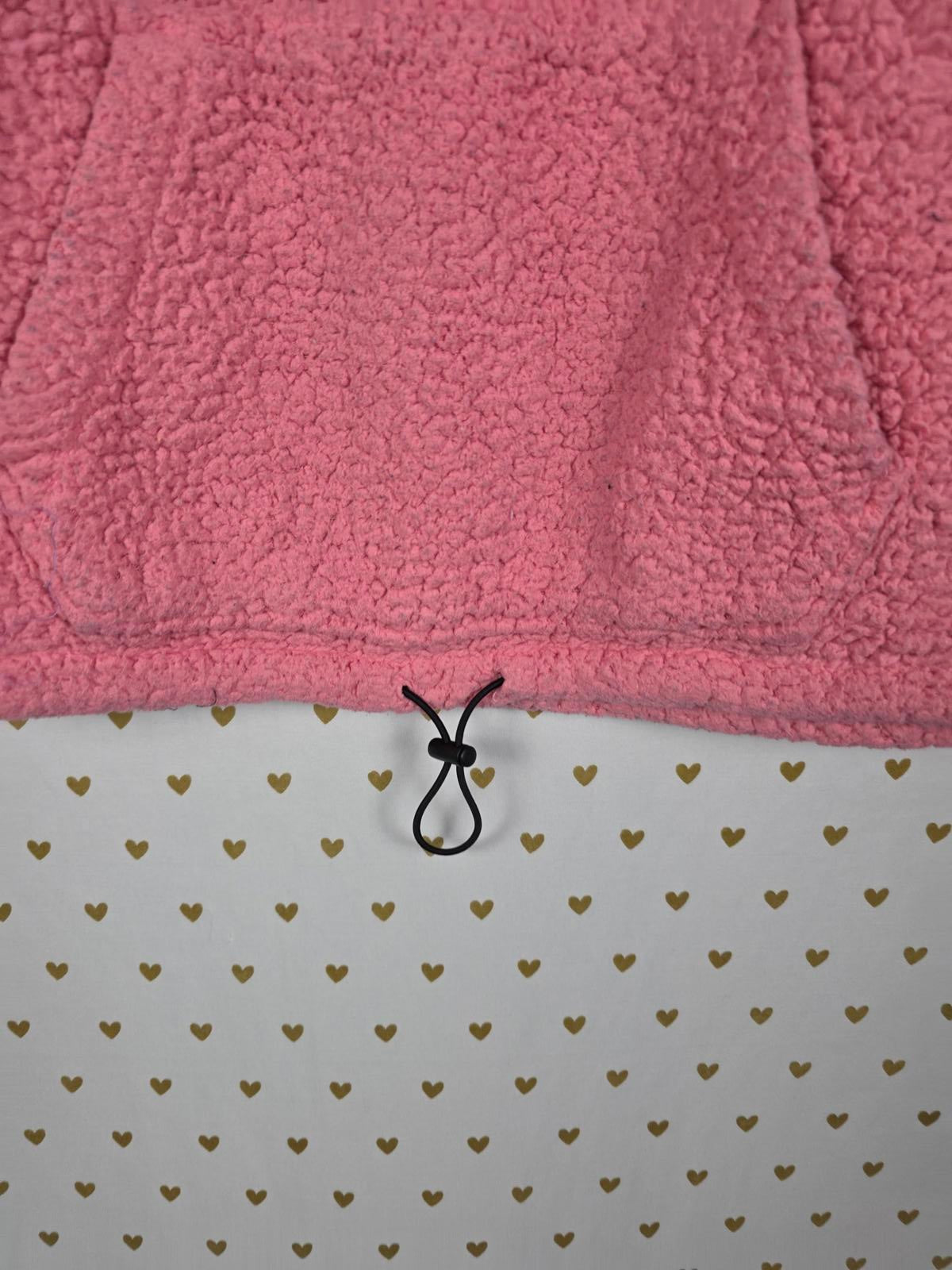 Victorias Secret Pink Sherpa Fuzzy Quarter Zip XS Warm Teddy Bear Jacket