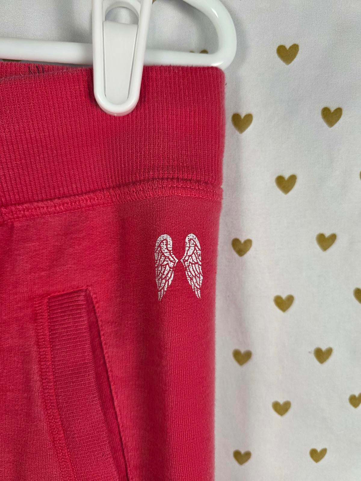 Victorias Secret ANGELS Red WINGS Joggers Sweatpants Straight Leg SMALL
