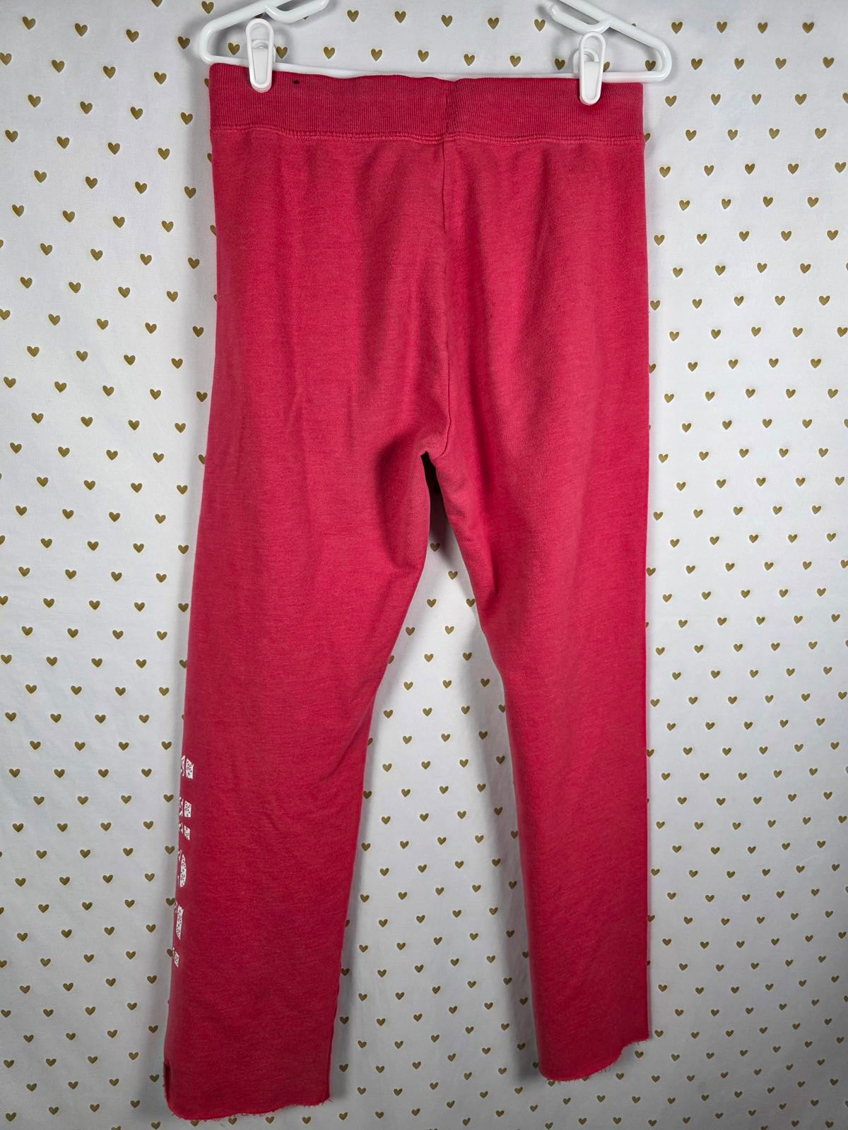 Victorias Secret ANGELS Red WINGS Joggers Sweatpants Straight Leg SMALL