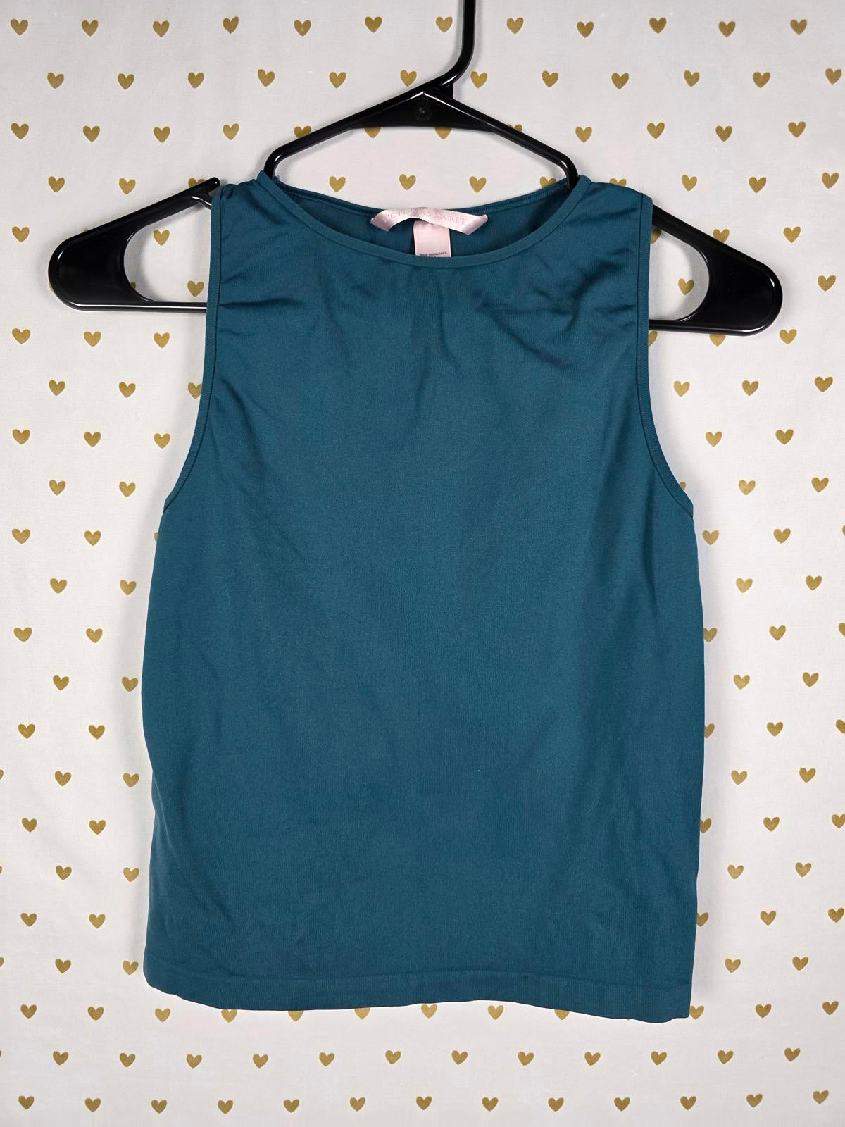 Victorias Secret VINTAGE Y2k Emerald tank Top MEDIUM Cropped 2003