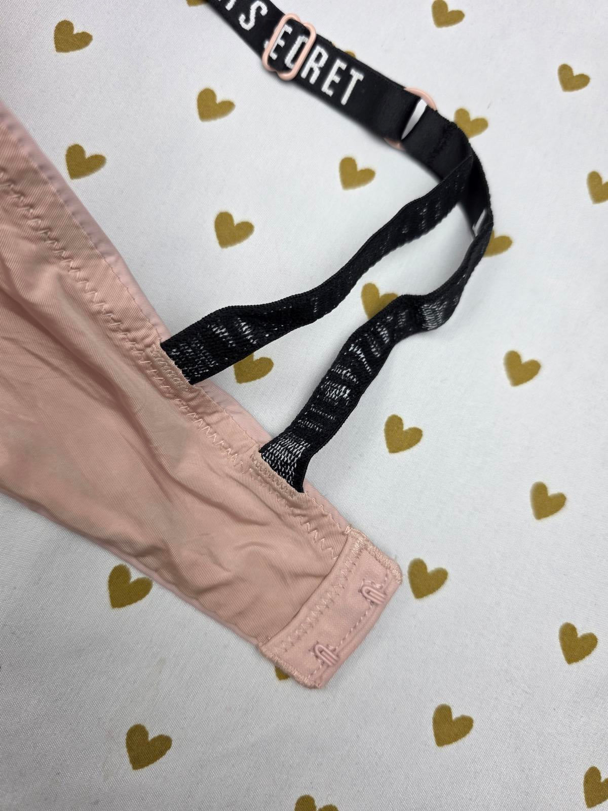 Victorias Secret Beige Logo Strap Perfect Shape Bra 32DDD