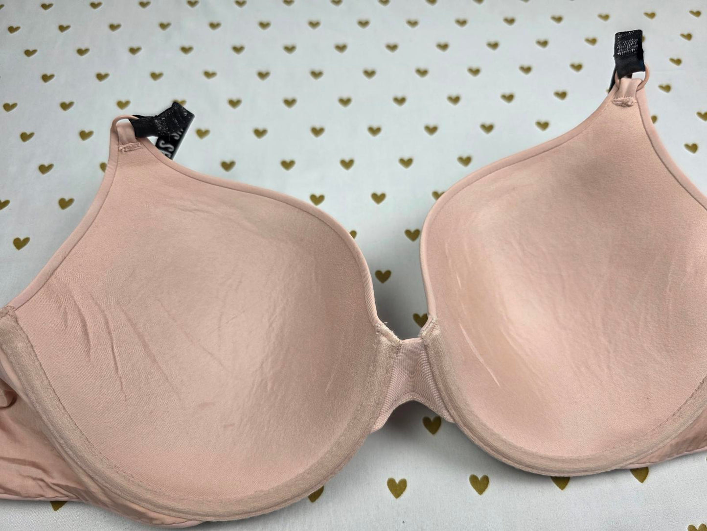 Victorias Secret Beige Logo Strap Perfect Shape Bra 32DDD