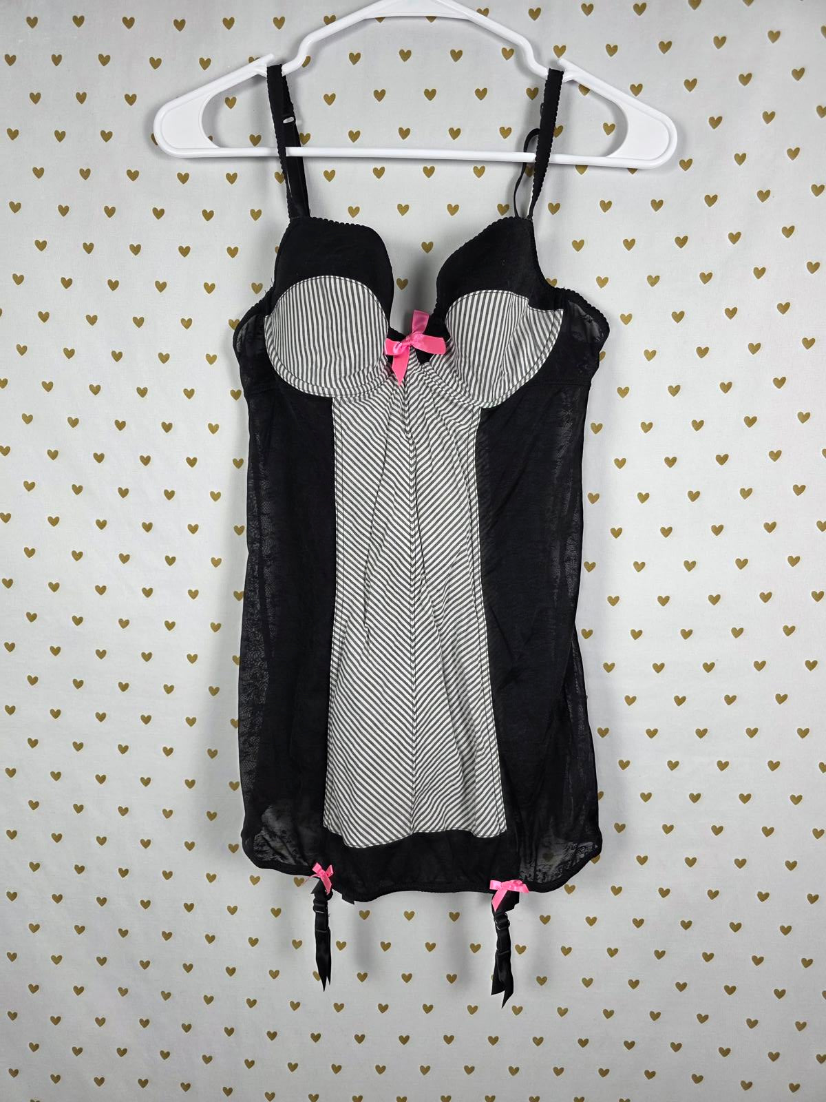 SEXY LITTLE THINGS Large Sexy Coquette Lingerie Push Up Bustier Top Underwire