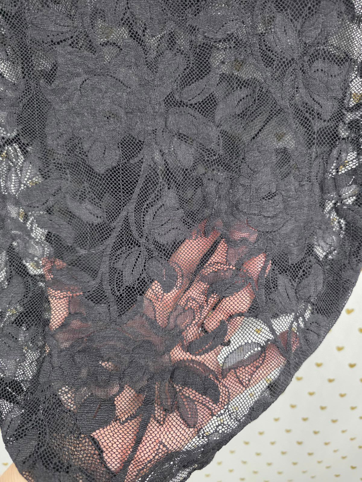 Victorias Secret VINTAGE y2k Black Lace Stretchy Dress Slip Lingerie MEDIUM