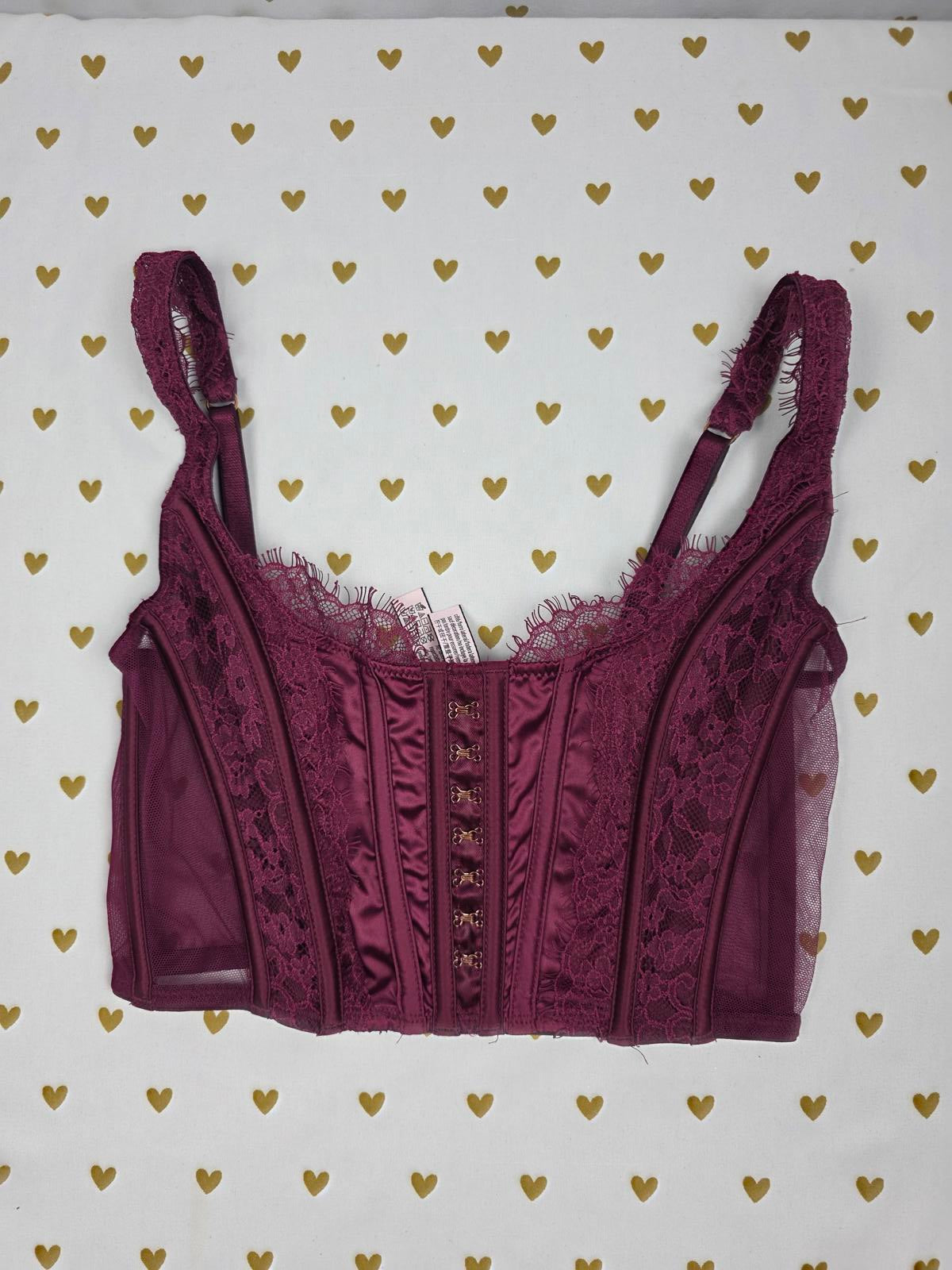 Victorias Secret maroon Sexy Bustier Tank Bra XS