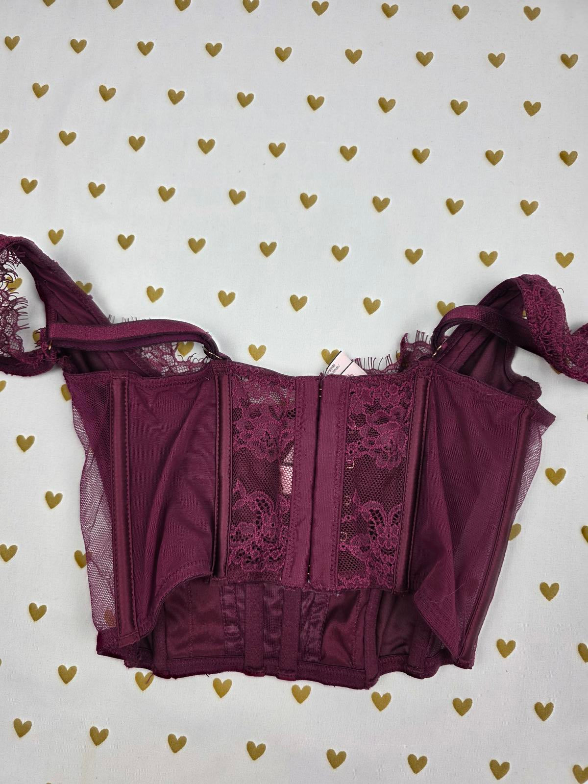 Victorias Secret maroon Sexy Bustier Tank Bra XS