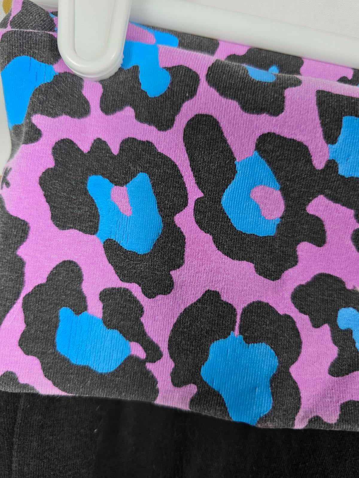 Victorias Secret PINK VTG Leopard Cheetah Bling Foldover Capri Pants MEDIUM