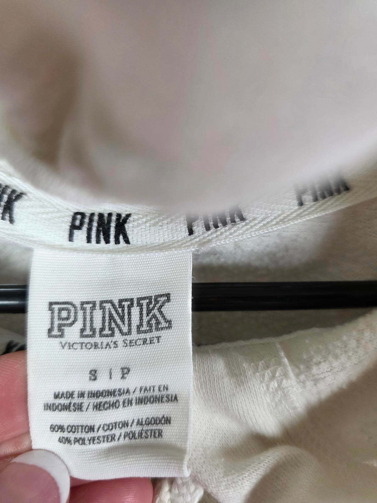 Victorias Secret Pink Neon Colorblock Full Zip Hoodie Jacket SMALL