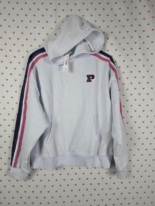 Victorias Secret Pink Logo Pullover NEW Hoodie Sweater NWT Campus MEDIUM