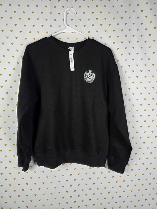 Victorias Secret Pink Campus Crew Crest NWT Sweater Shirt NEW MEDIUM