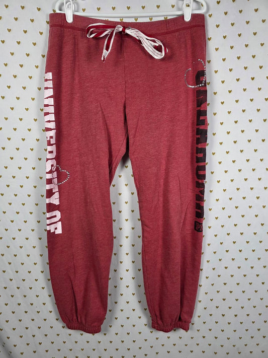 Victorias Secret PINK UNVERISITY OF OKLAHOMA OU Vintage Y2k Bling Joggers Sweats
