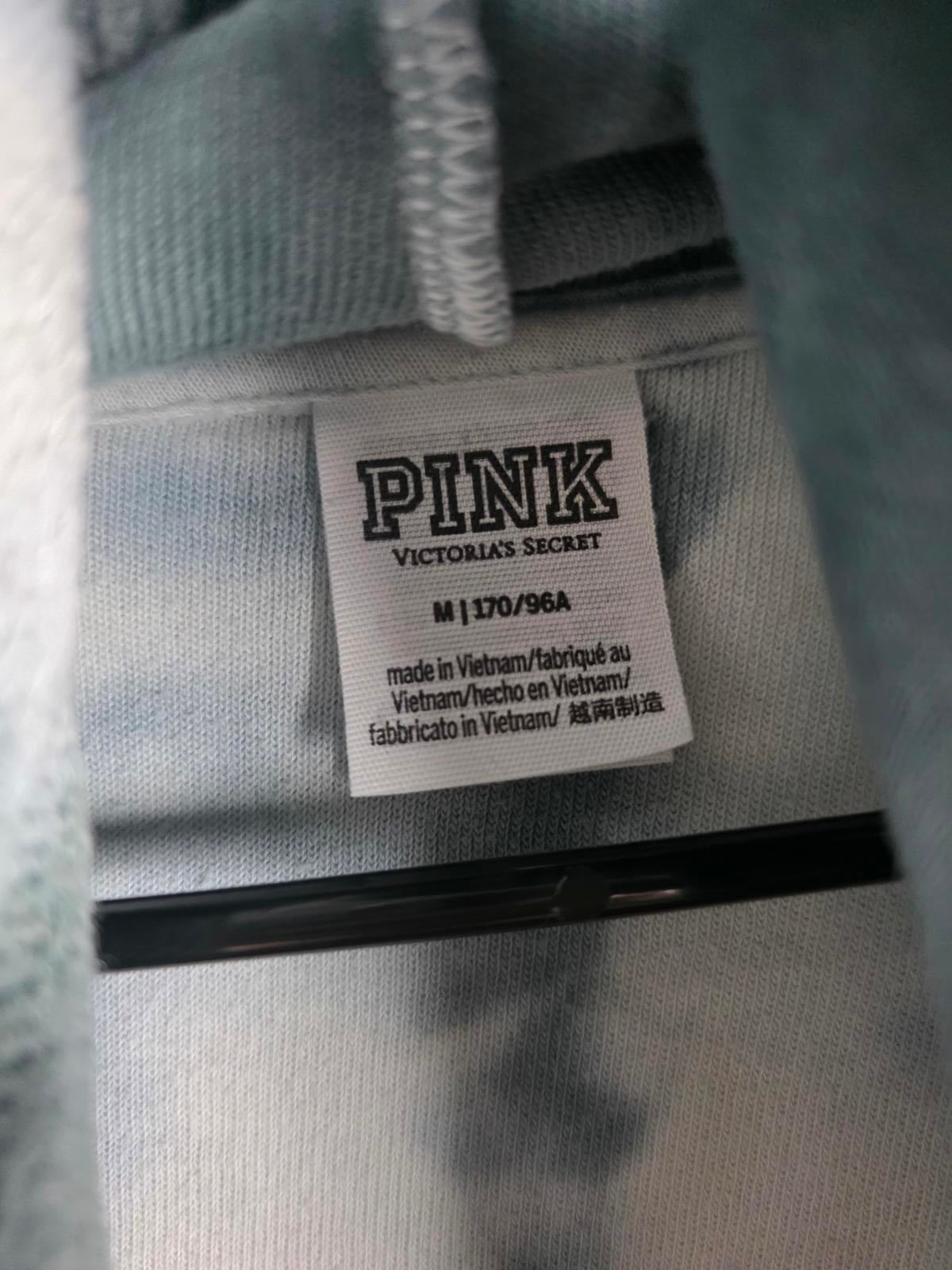 Victorias Secret Pink Fleece Sherpa Tye Dye Pullover Hoodie Sweater MEDIUM