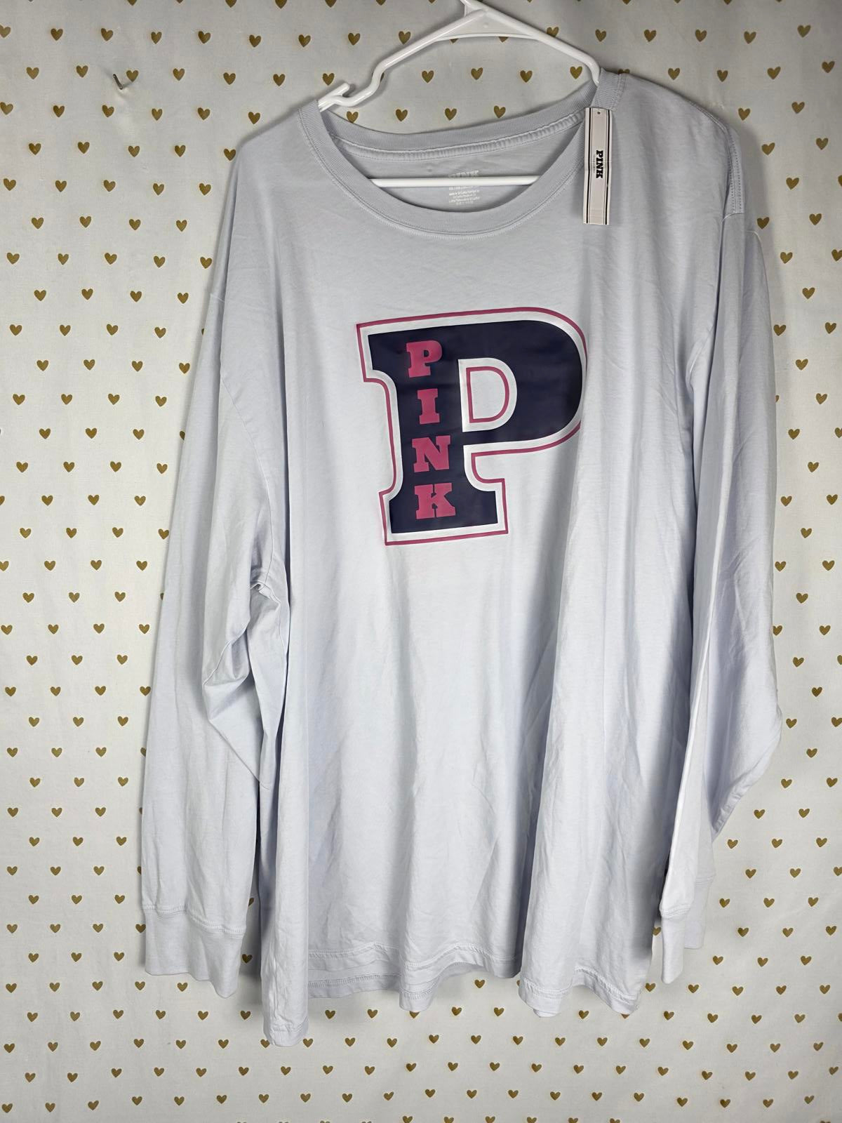 Victorias Secret Pink NEW NWT SET 2XL XXL Long Sleeve Tee Shirt & SWEATER Hoodie