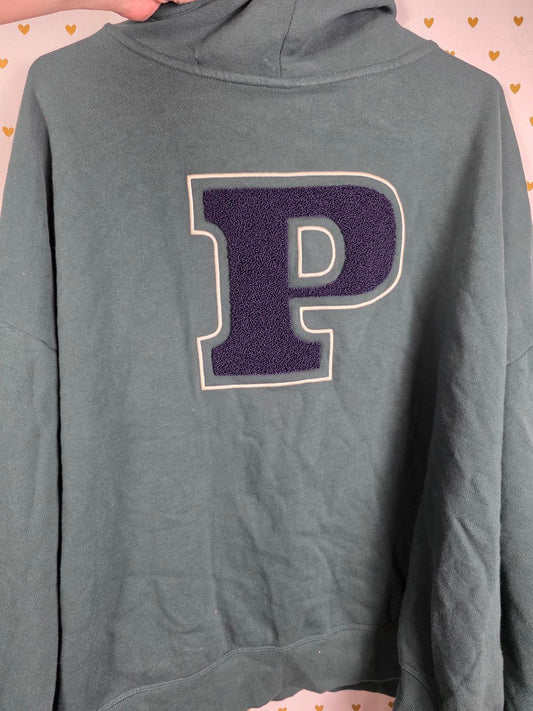 Victorias Secret Pink Full Zip GREEN 2XL XXL Full Zip Hoodie Jacket Sweater