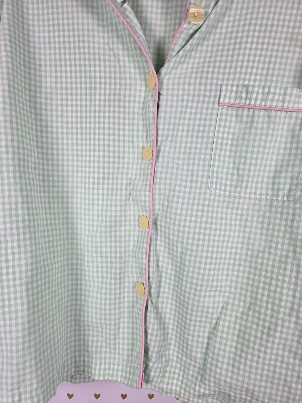 Victorias Secret VINTAGE Plaid Gingham Pajama Set Pants Shirt Long Sleeve '99 XS