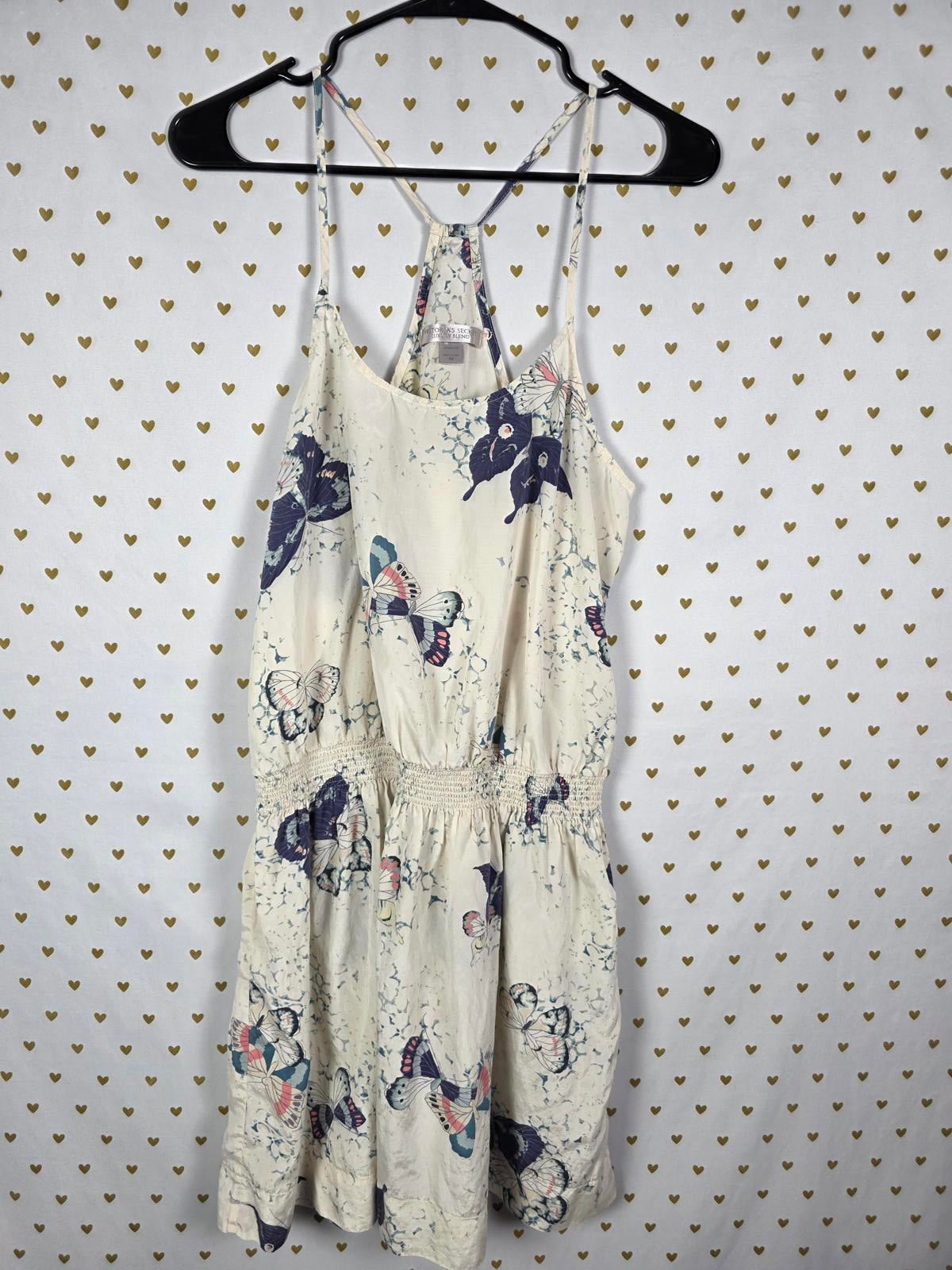 Vintage Victoria's Secret Women’s Luxury Blend Butterfly Print DRESS Silk Medium