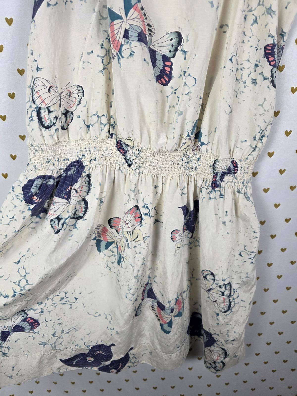 Vintage Victoria's Secret Women’s Luxury Blend Butterfly Print DRESS Silk Medium