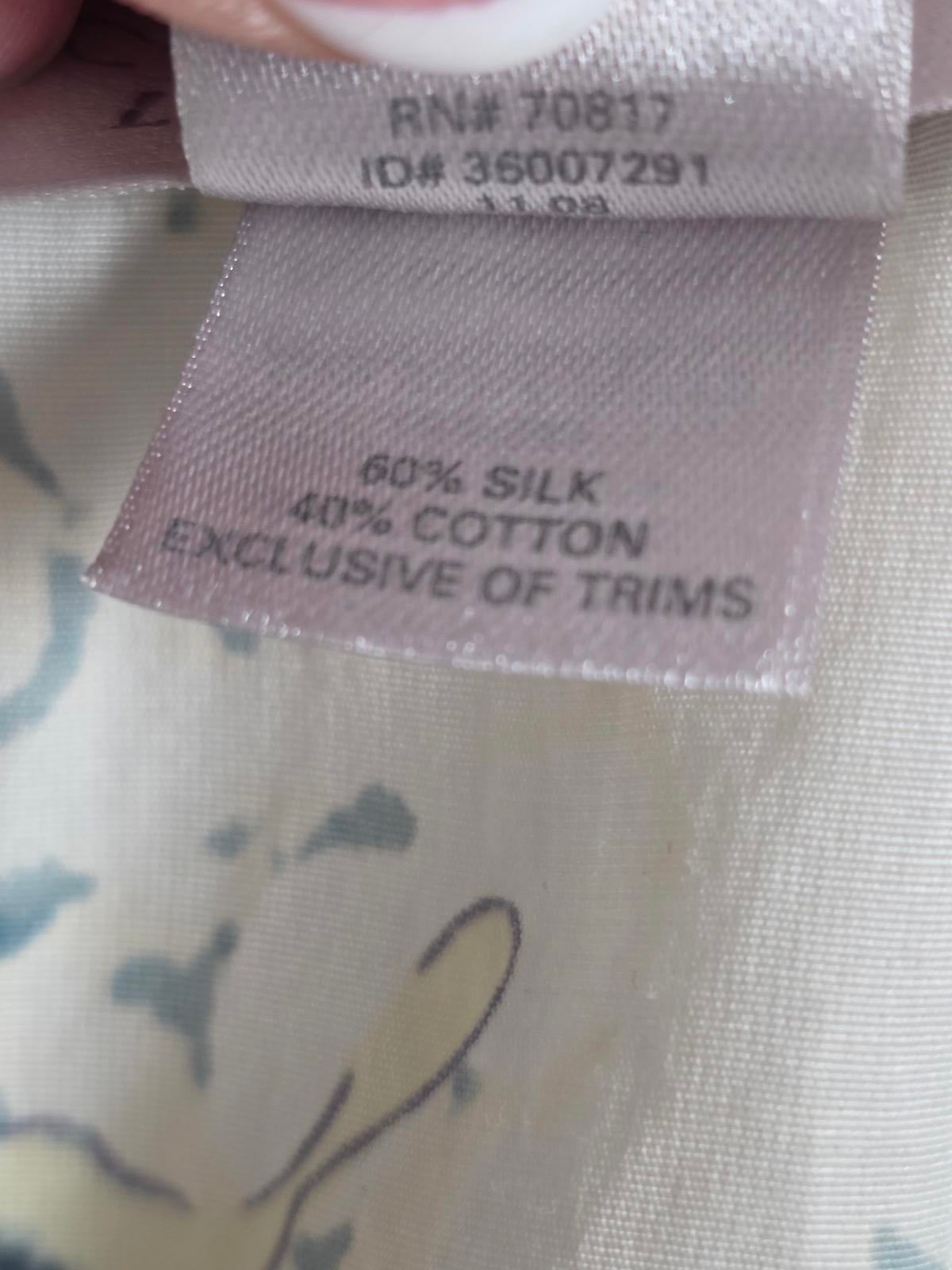 Vintage Victoria's Secret Women’s Luxury Blend Butterfly Print DRESS Silk Medium
