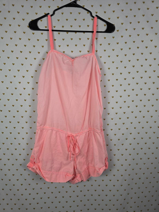 Victorias Secret PINK VINTAGE Neon RARE Romper COTTON Medium Tank Shorts