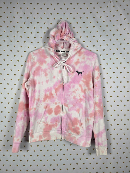 Victorias Secret Pink Tye Dye Full zip Hoodie Jacket Coat XS