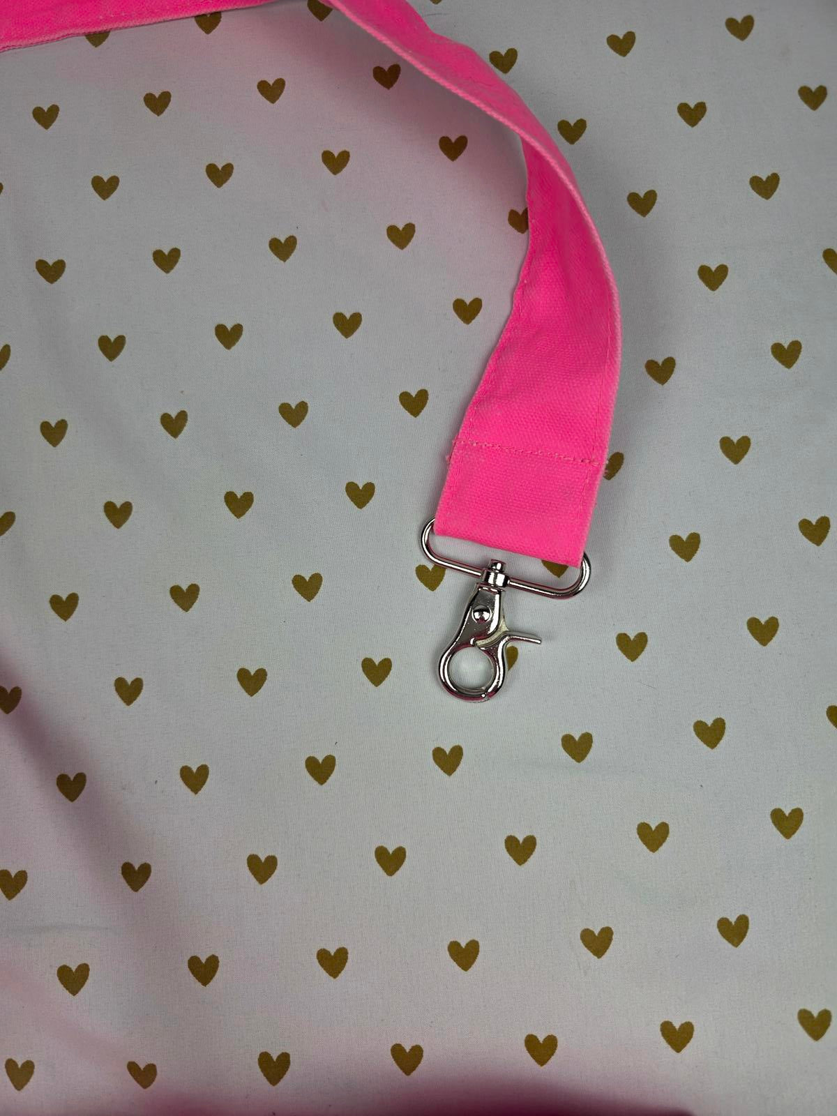 Victoria's Secret NEON PINK Tote Canvas Logo Duffel Bag Purse Long Strap