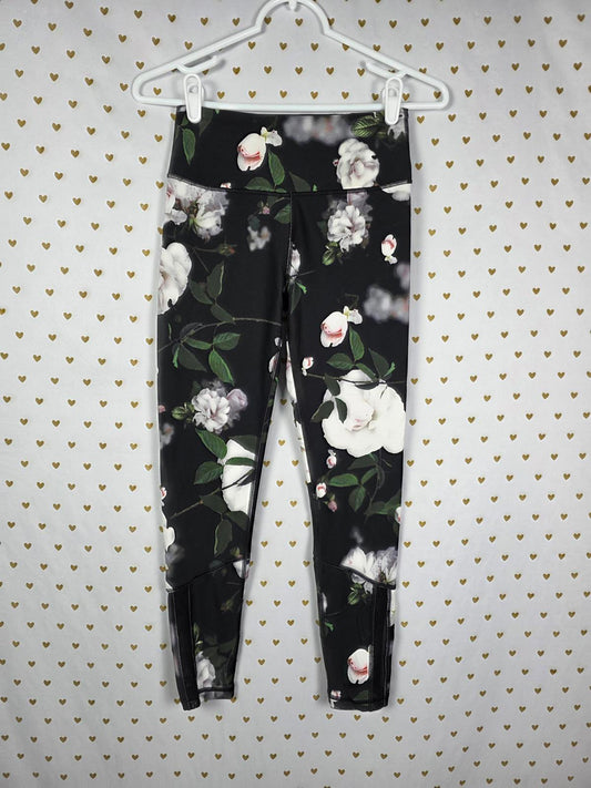 Victorias Secret SPORT Active Sheer Panel Floral Leggings Yoga XS Pants