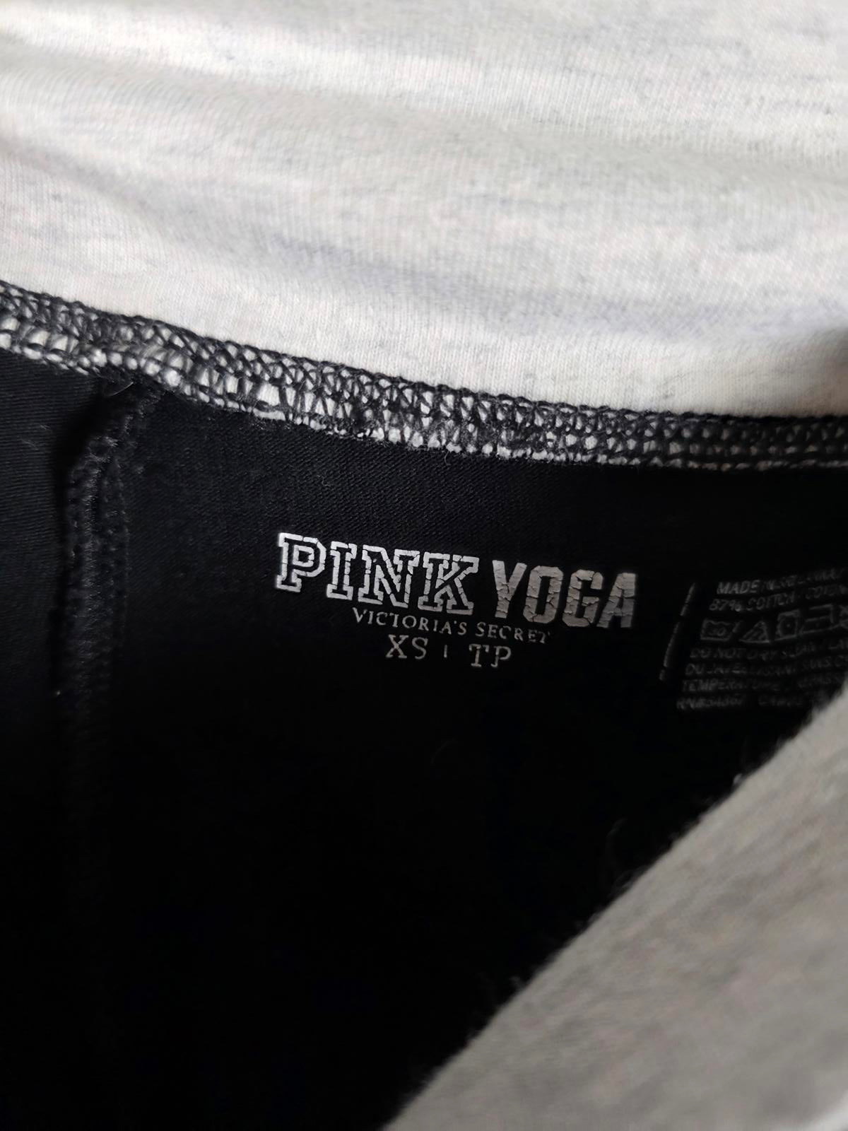 Victorias Secret PINK Logo Vintage Y2k FOLDOVER YOGA PANTS Ankle Skinny xs
