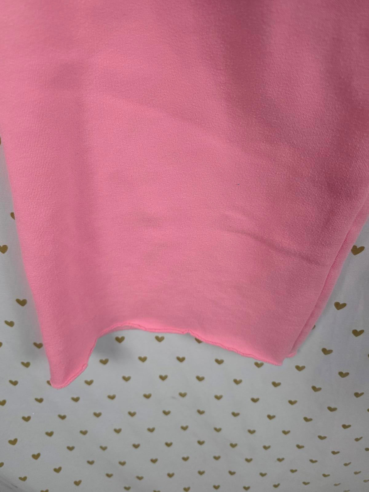 Victorias Secret RARE Heart HTF Bling Glitter Sweatpants straight Leg Pants L