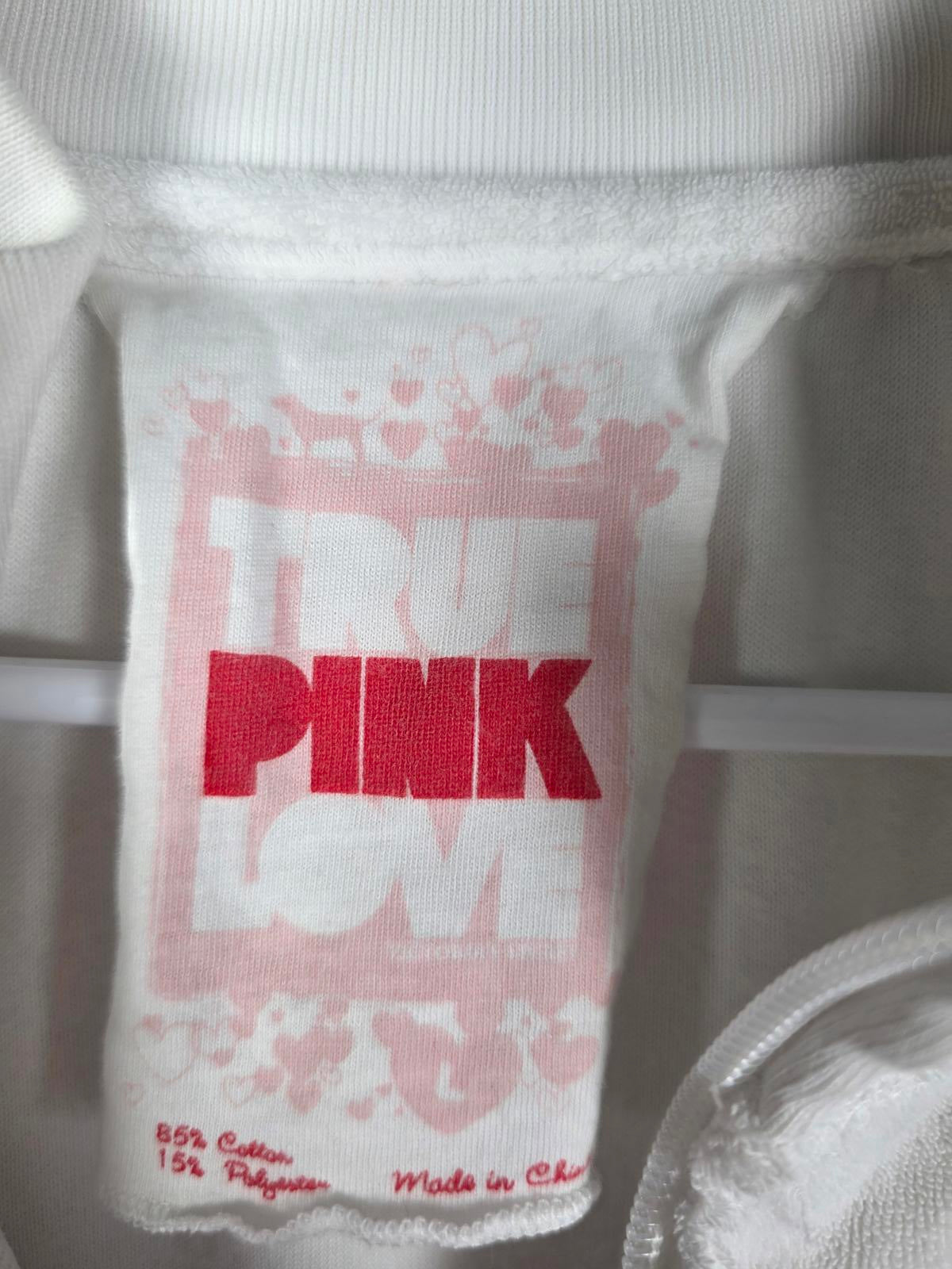 Victorias Secret Pink RARE Vintage Large VELOUR BLING STUDDED Crop Sweater