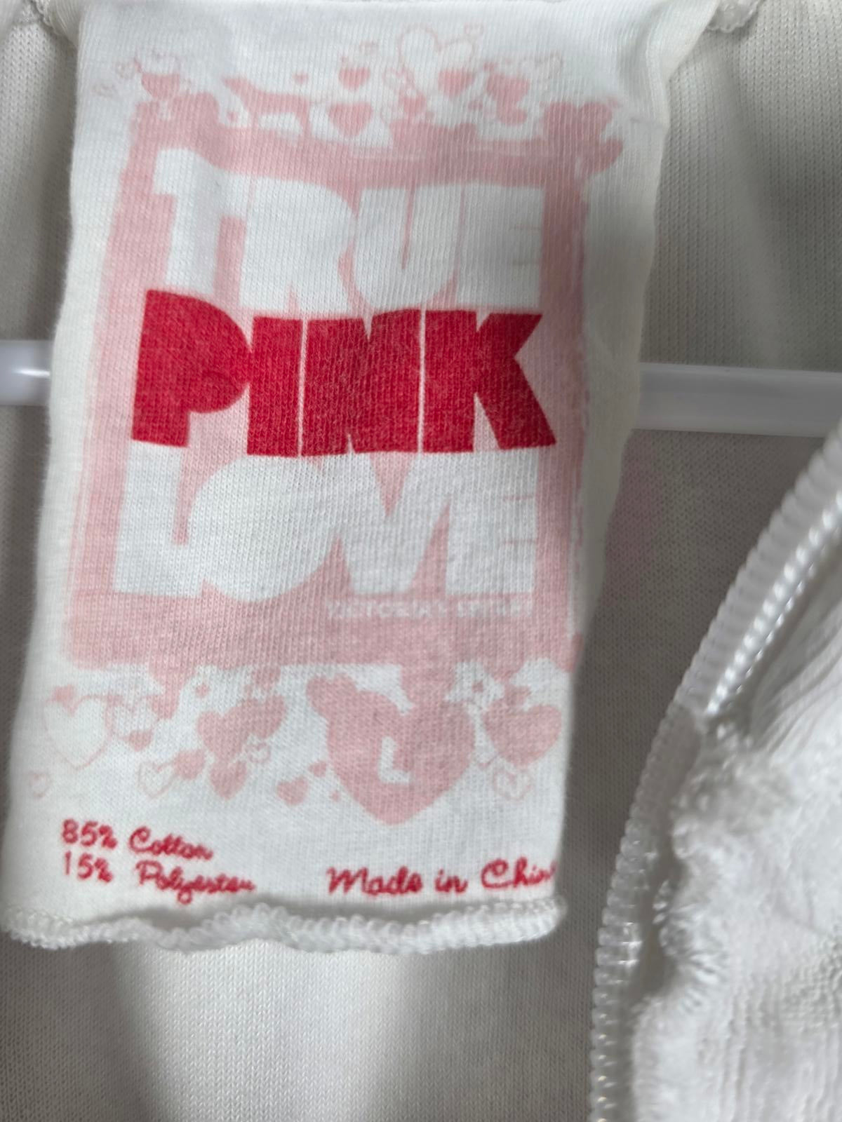 Victorias Secret Pink RARE Vintage Large VELOUR BLING STUDDED Crop Sweater