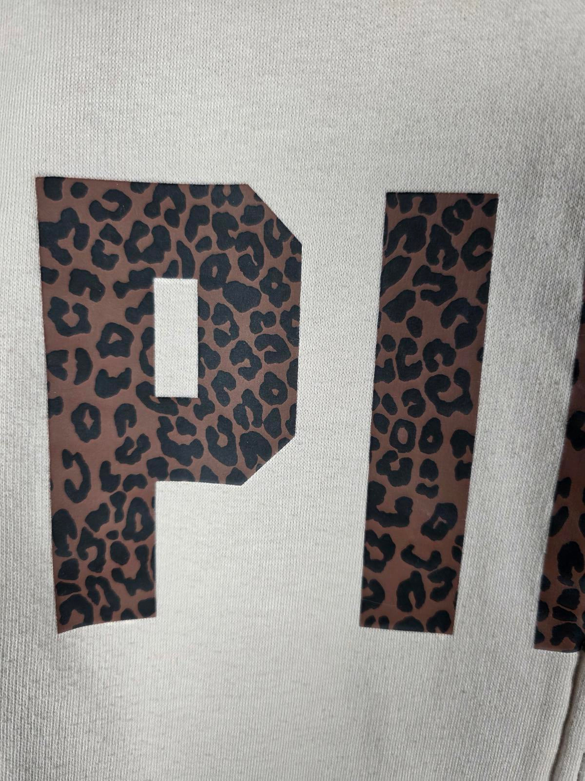 Victorias Secret Pink LEOPARD CHEETAH SET Hoodie Joggers Sweats SMALL Logo