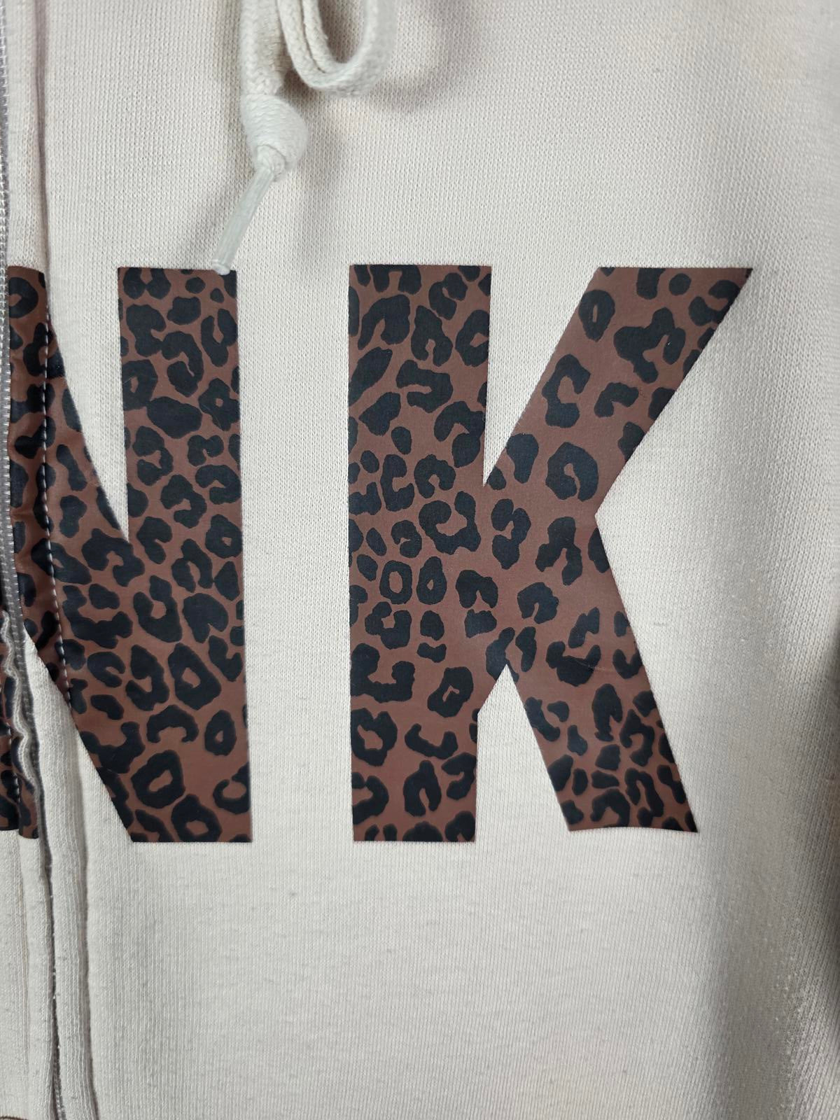 Victorias Secret Pink LEOPARD CHEETAH SET Hoodie Joggers Sweats SMALL Logo