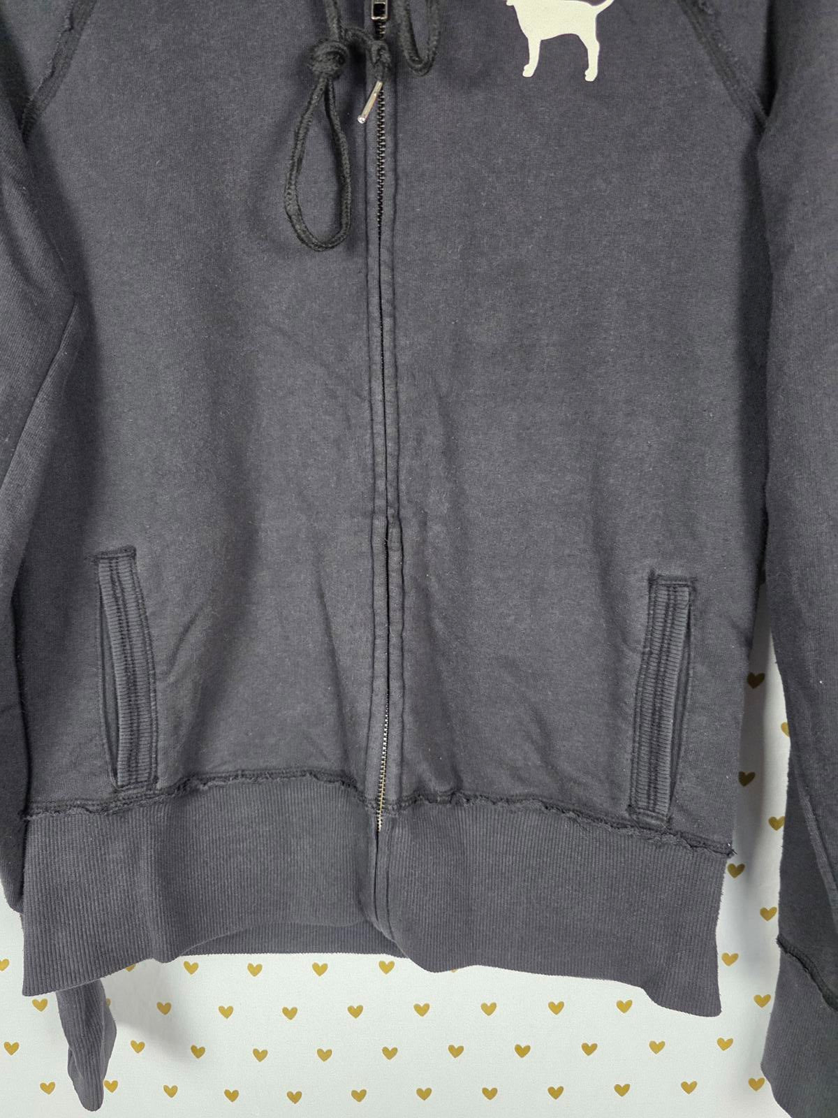 Victorias Secret Pink UNIVERSITY Full Zip Hoodie Jacket VINTAGE 08 MEDIUM