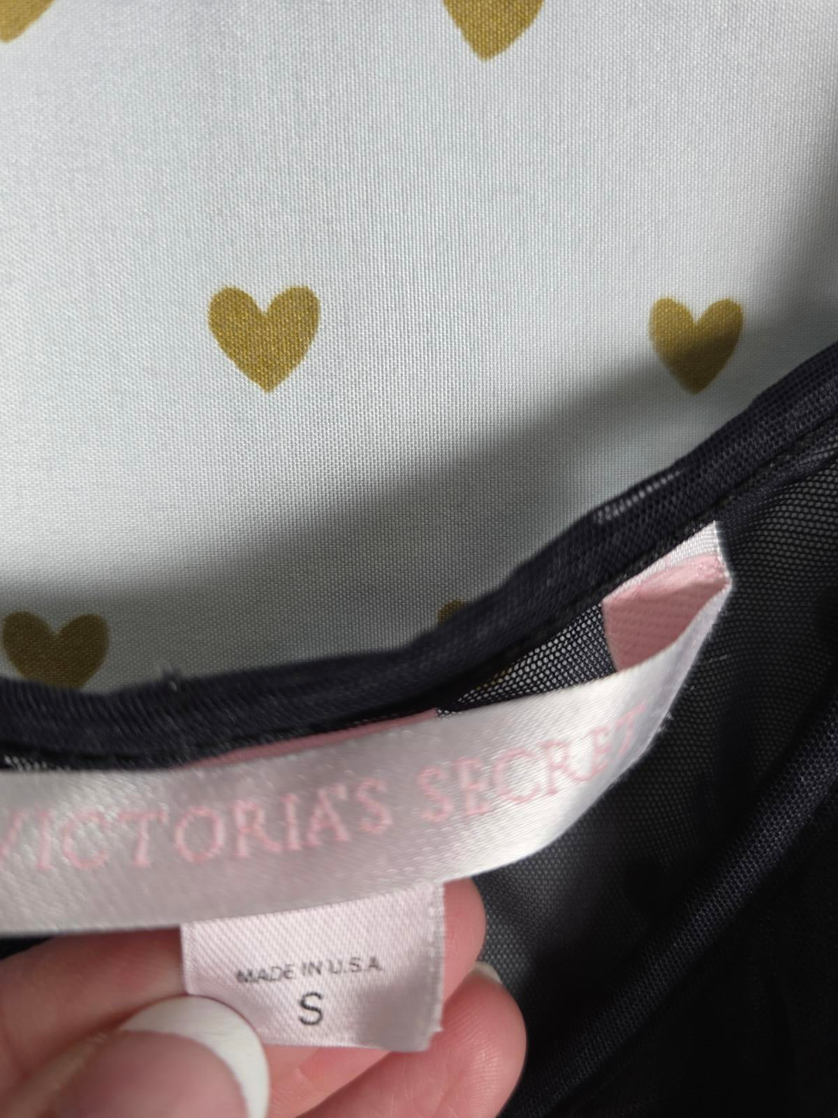 Victorias Secret Black Sheer Sexy Chemise Slip Nightie Vintage Y2k SM Lingerie