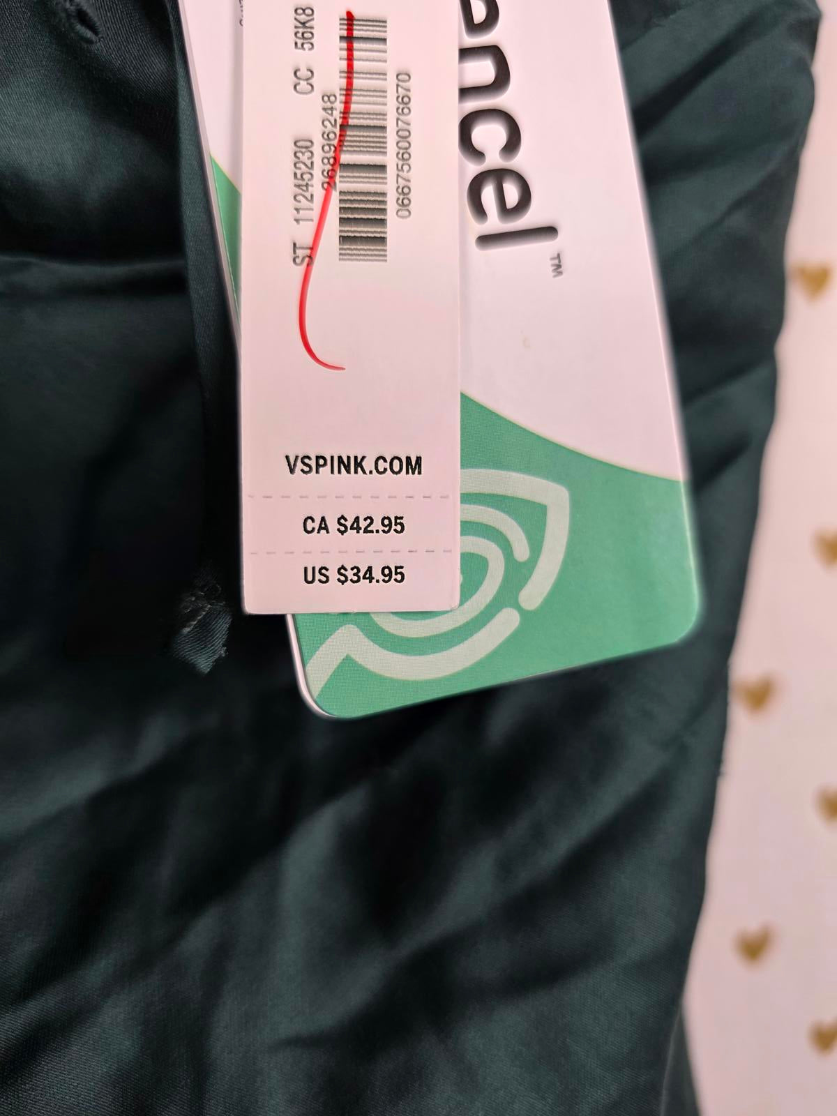 Victorias Secret PINK GREEN New NWT Tencel Sexy Satin Dress Tie Front $35