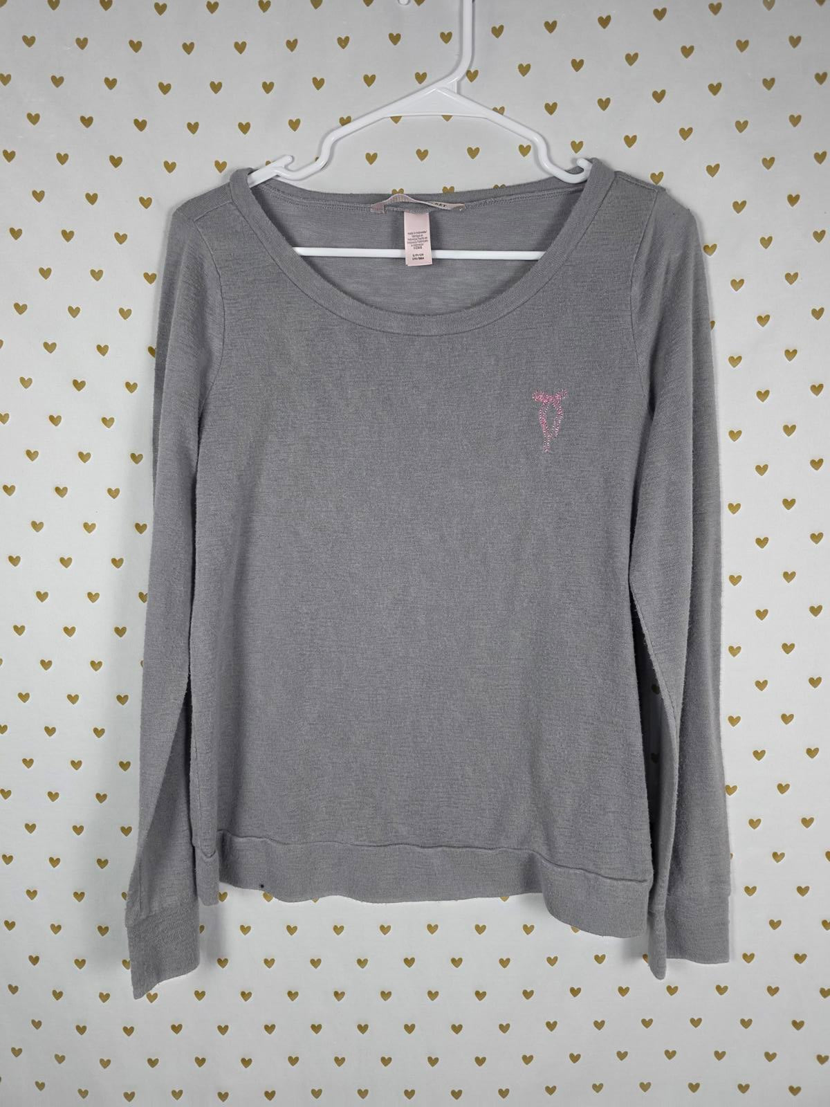 Victorias Secret LOVESHACKFANCY style BOW thin sweater Top SMALL crew