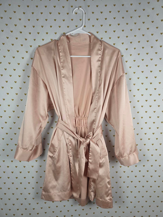 Victorias Secret Satin Silky Robe Small Medium Kimono Wrap Pajama