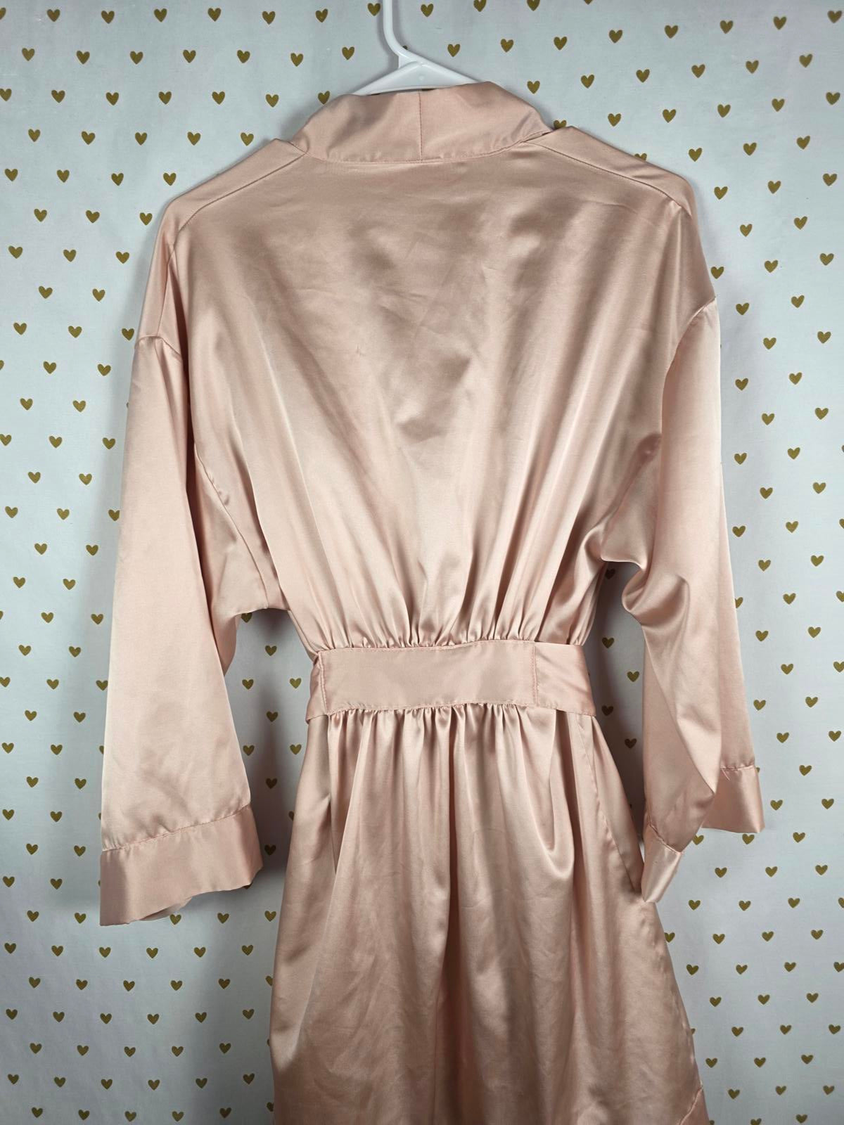 Victorias Secret Satin Silky Robe Small Medium Kimono Wrap Pajama
