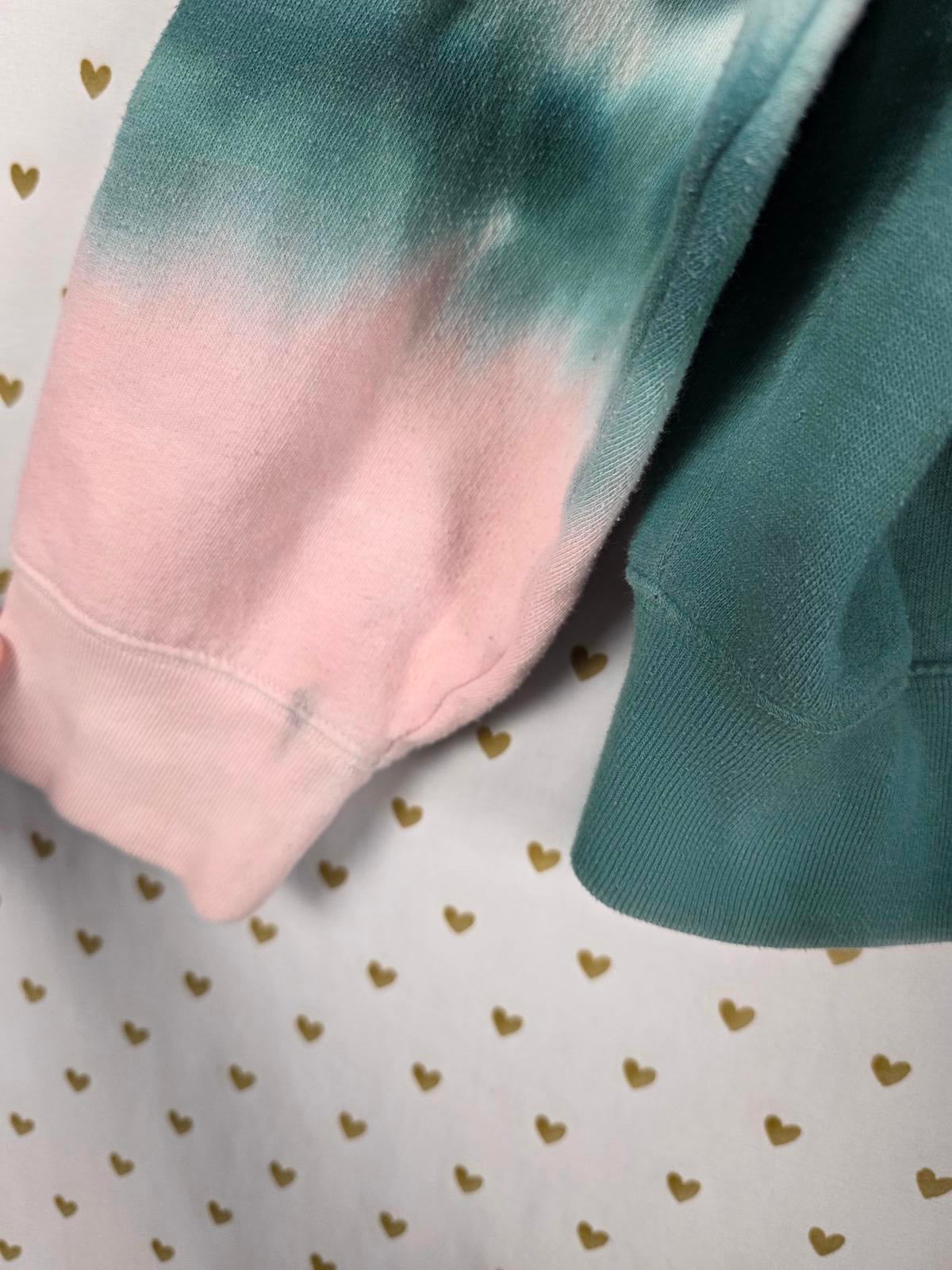 Victorias Secret Pink Tye Dye Sweater Shirt Crew Oversized SMALL