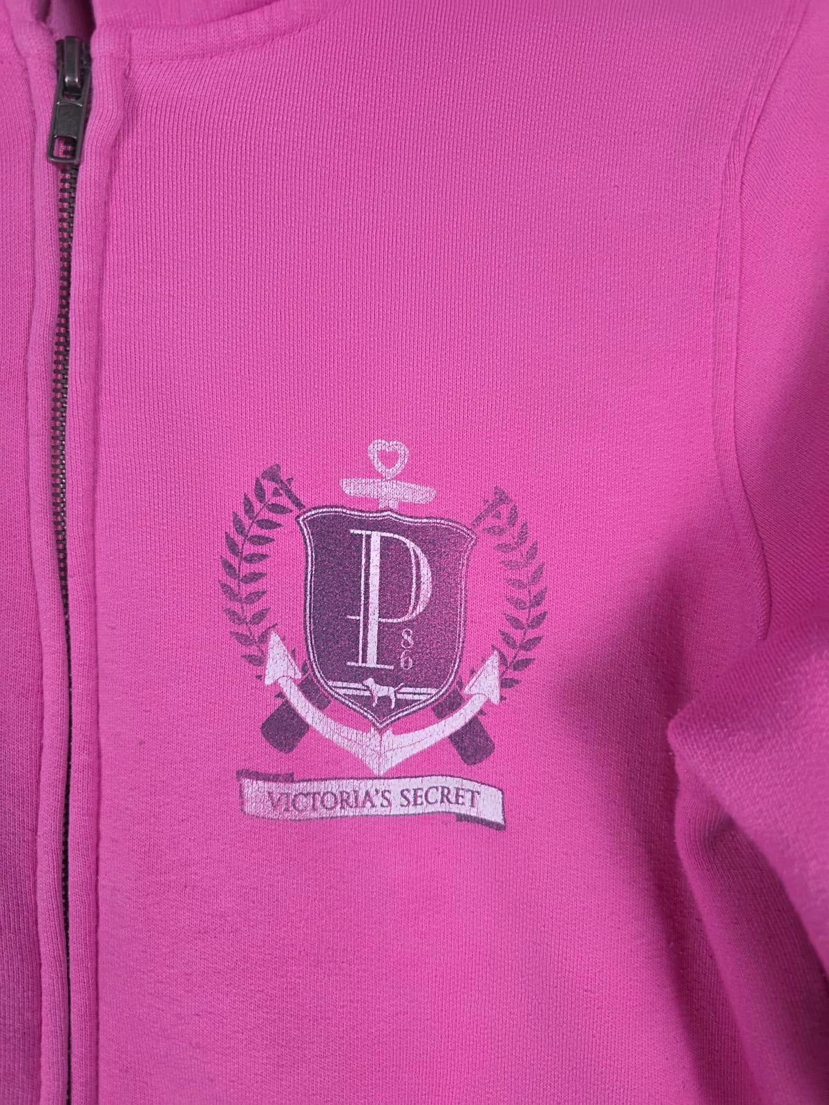 Victorias Secret Pink VINTAGE Y2k ULTRA RARE GOOD SHIP PINK Hoodie Jacket MEDIUM