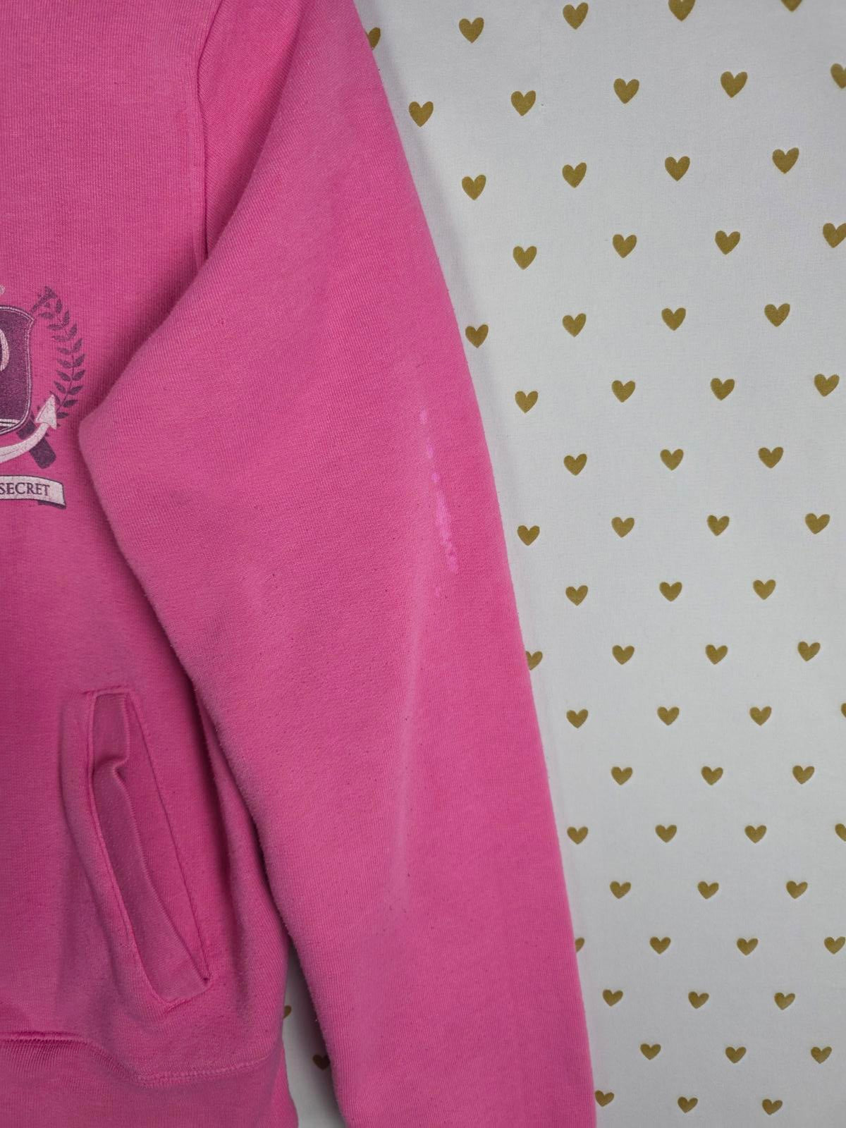 Victorias Secret Pink VINTAGE Y2k ULTRA RARE GOOD SHIP PINK Hoodie Jacket MEDIUM