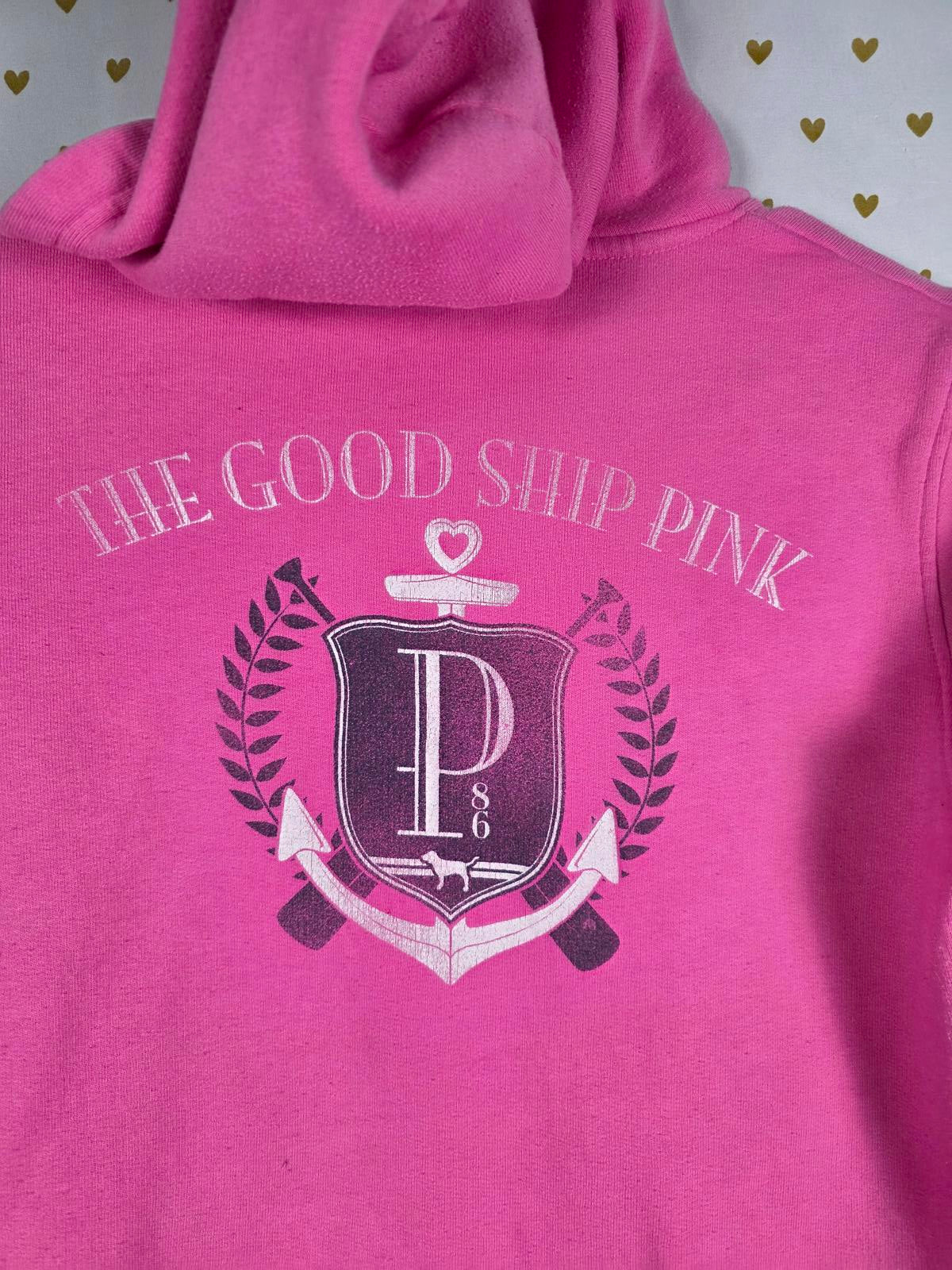 Victorias Secret Pink VINTAGE Y2k ULTRA RARE GOOD SHIP PINK Hoodie Jacket MEDIUM