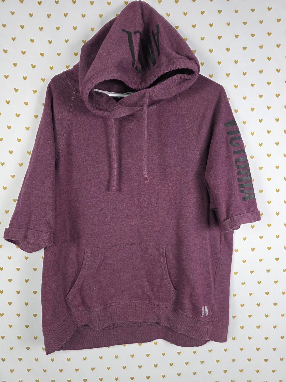 Victorias Secret WINGS Angel Quarter Sleeve Hoodie Sweater Maroon medium