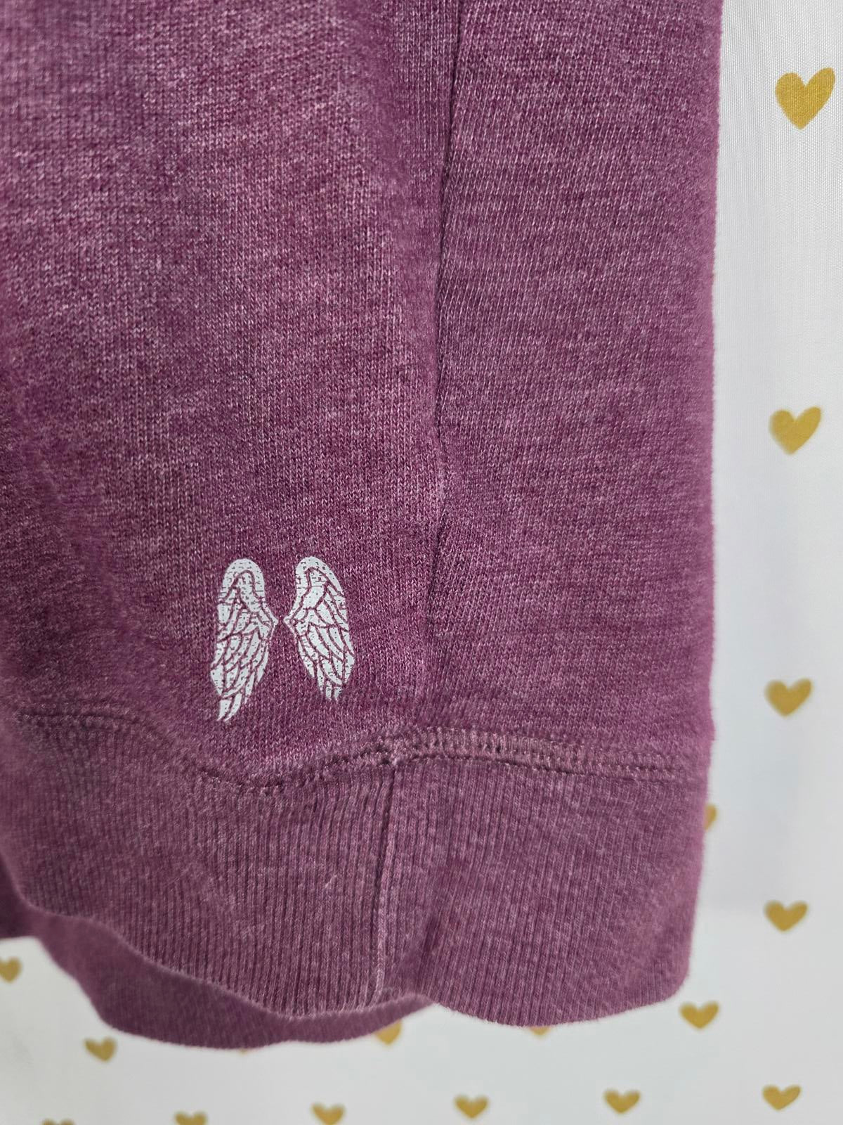 Victorias Secret WINGS Angel Quarter Sleeve Hoodie Sweater Maroon medium