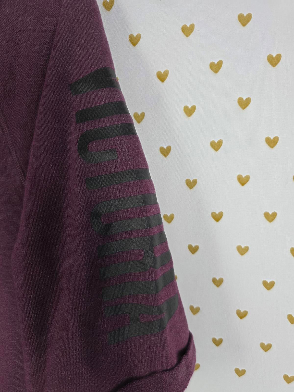 Victorias Secret WINGS Angel Quarter Sleeve Hoodie Sweater Maroon medium
