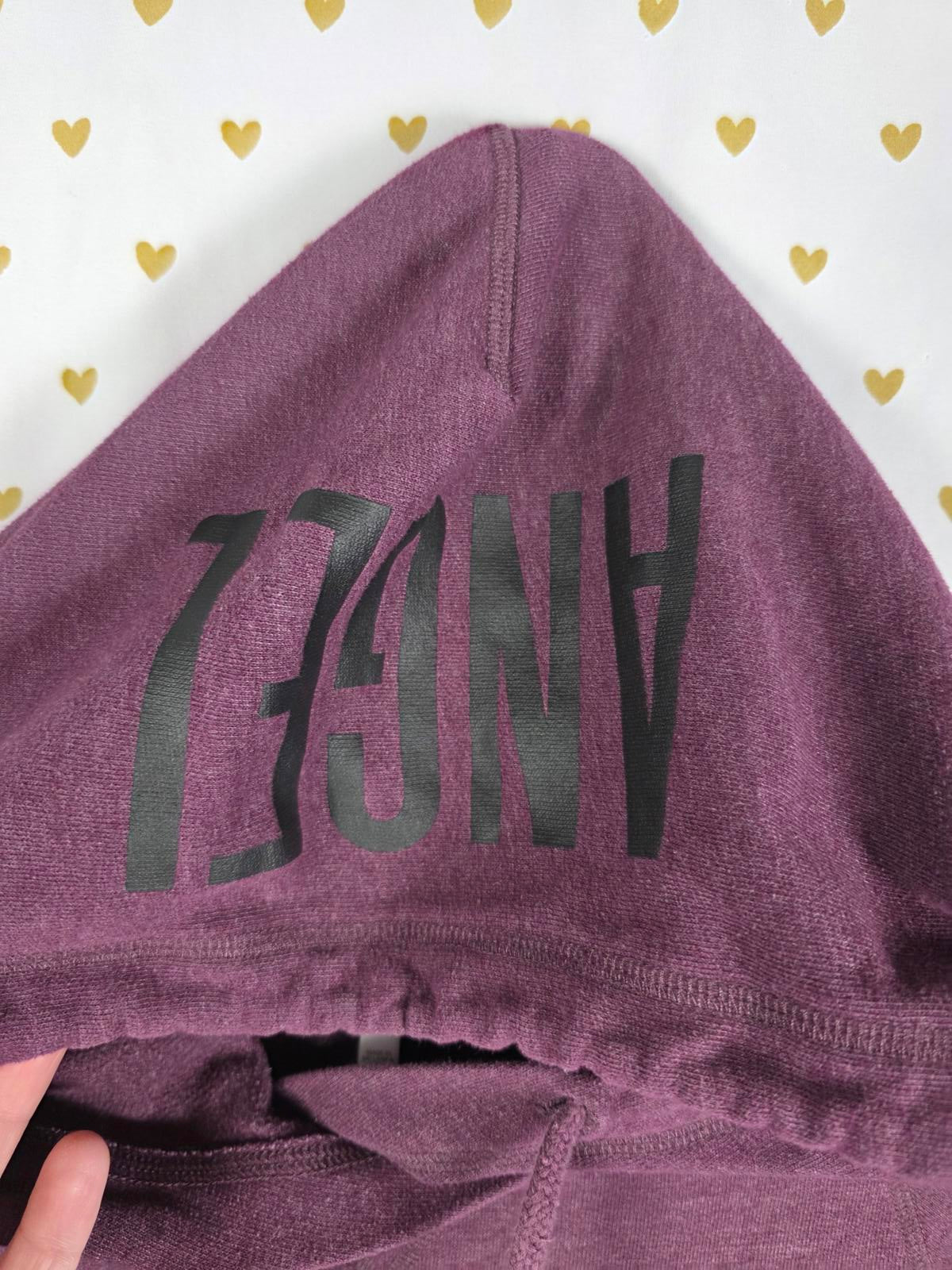 Victorias Secret WINGS Angel Quarter Sleeve Hoodie Sweater Maroon medium